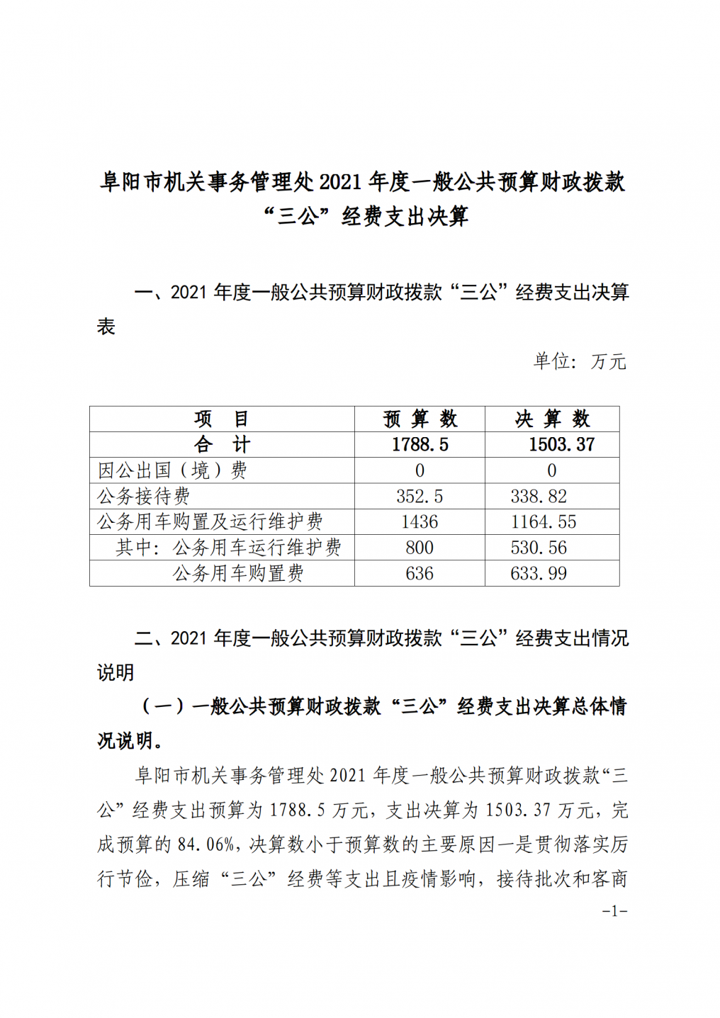 阜阳市机关事务管理处2021年度三公经费决算公开_01.png